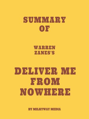 cover image of Summary of Warren Zanes's Deliver Me from Nowhere